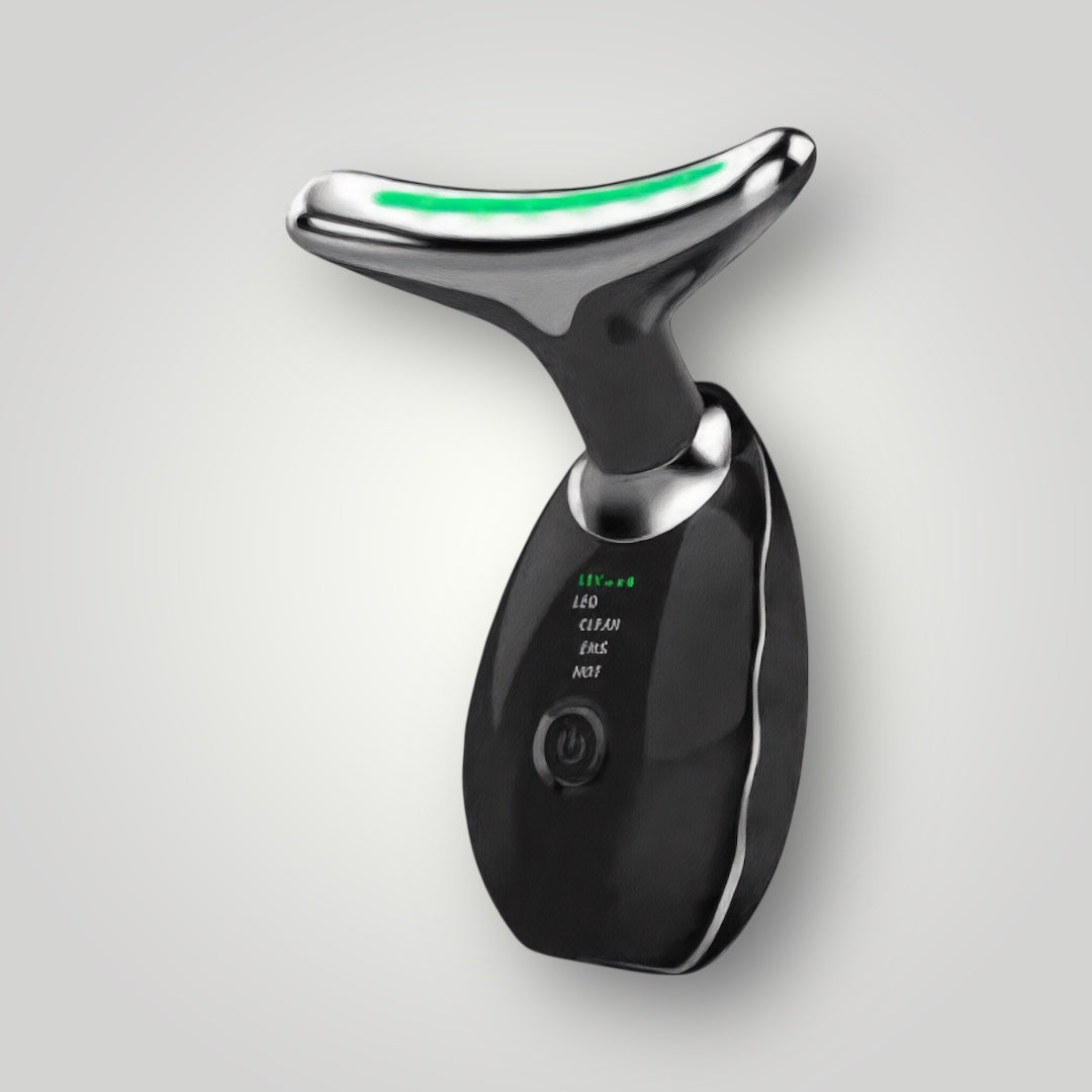 Beauty Facial Massager, 7 Color Wavy Acne Beauty Microcurrent Facial Device Skin Firming for Face Neck Beauty Device,