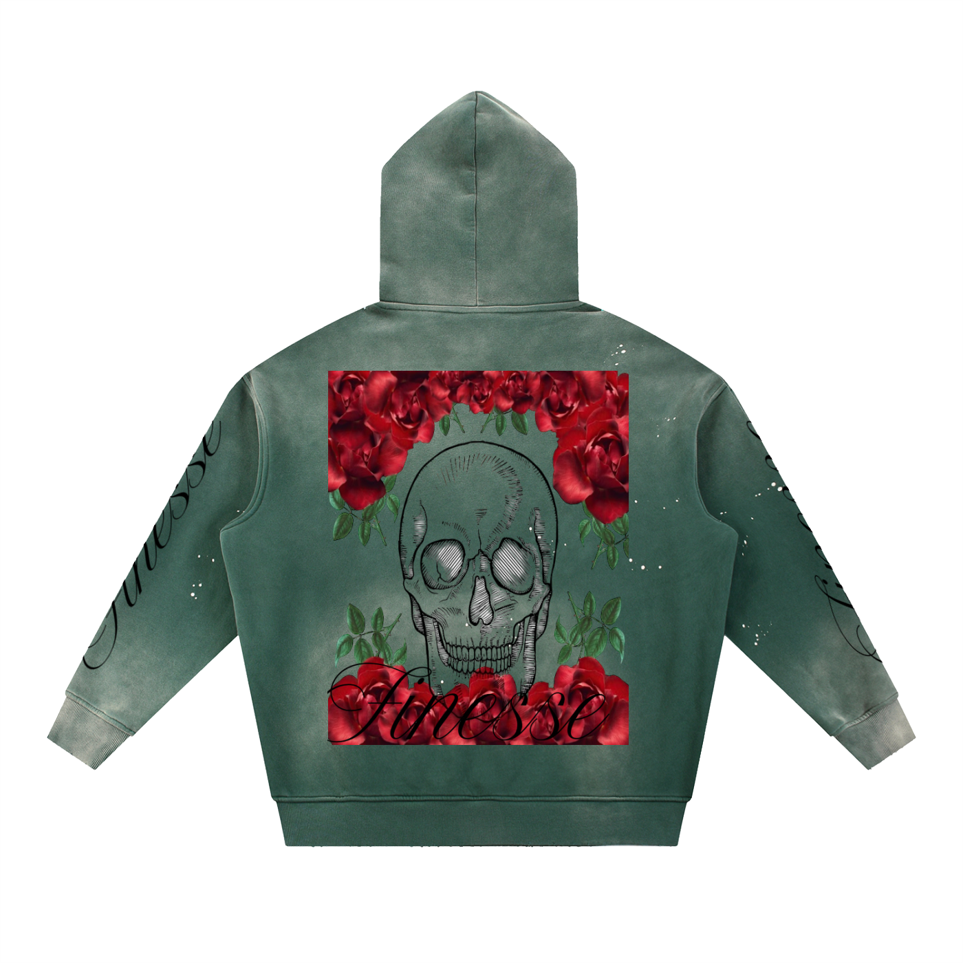 Vintage Washed Frayed Fleece Hoodie