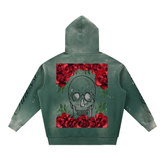 Vintage Washed Frayed Fleece Hoodie