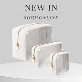 Clear Cosmetic Bags Set of 3 Mini Small Large Makeup Bags For Women Clear Pouch Cosmetics Cases Zipper Cute Pouches Make Up Travel Toiletry Essentials Preppy Purse Organizer Makeup Cases White