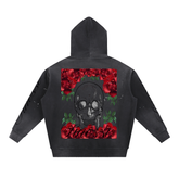 Vintage Washed Frayed Fleece Hoodie